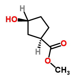 Methyl (1R,3S)-3-hydroxycyclopentanecarboxylate Structure