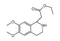 (1s)-1,2,3,4-四氢-6,7-二甲氧基-1-异喹啉乙酸乙酯结构式