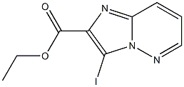 3-Iodo-imidazo[1,2-b]pyridazine-2-carboxylic acid ethyl ester结构式