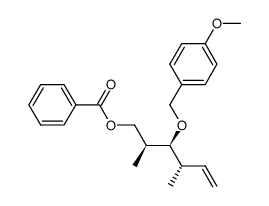 Benzoic acid (2S,3S,4S)-3-(4-methoxy-benzyloxy)-2,4-dimethyl-hex-5-enyl ester Structure