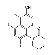 2-[3-(2-Oxopiperidino)-2,4,6-triiodophenyl]propionic acid sodium salt Structure