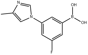 3-Fluoro-5-(4-methylimidazol-1-yl)phenylboronic acid结构式