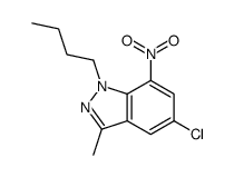 1H-INDAZOLE, 1-BUTYL-5-CHLORO-3-METHYL-7-NITRO- Structure