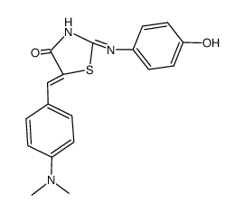 (E)-5-((Z)-4-(dimethylamino)benzylidene)-2-((4-hydroxyphenyl)imino)thiazolidin-4-one picture