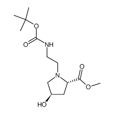 1-N-(2-(Boc-amino)ethyl)-4R-hydroxy-2S-proline methyl ester Structure