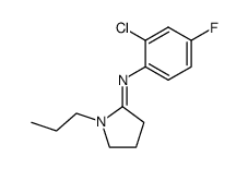 (2-Chloro-4-fluoro-phenyl)-[1-propyl-pyrrolidin-(2E)-ylidene]-amine Structure