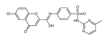 6-Chloro-N-[4-(4-methyl-2-pyrimidinylsulfamoyl)phenyl]-4-oxo-4H-1-benzopyran-2-carboxamide结构式