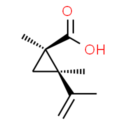 Cyclopropanecarboxylic acid, 1,2-dimethyl-2-(1-methylethenyl)-, (1R,2R)-rel- (9CI) structure