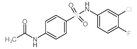 4-(3-Chloro-4-fluorophenylsulfamoyl)acetanilide结构式