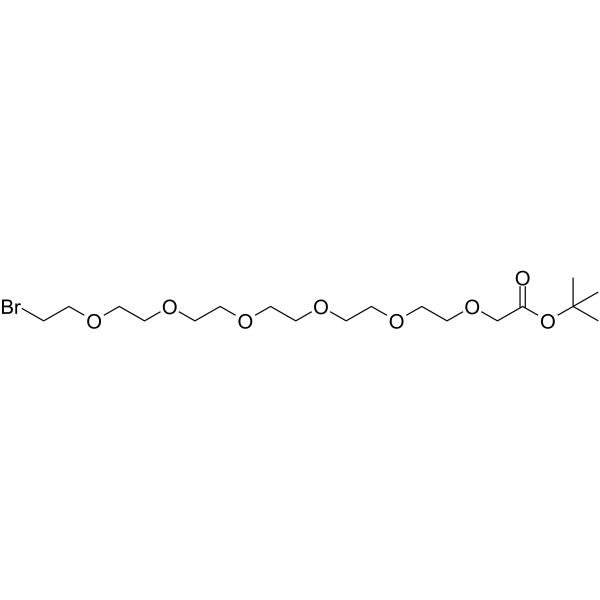 Br-PEG6-CH2COOtBu Structure