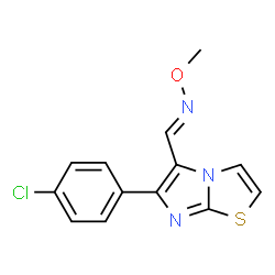 6-(4-CHLOROPHENYL)IMIDAZO[2,1-B][1,3]THIAZOLE-5-CARBALDEHYDE O-METHYLOXIME结构式