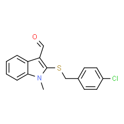 2-[(4-Chlorobenzyl)sulfanyl]-1-methyl-1H-indole-3-carbaldehyde picture