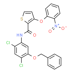 N-[5-(Benzyloxy)-2,4-dichlorophenyl]-3-(2-nitrophenoxy)-2-thiophenecarboxamide picture