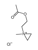 2-(1-methylaziridin-1-ium-1-yl)ethyl acetate,chloride结构式