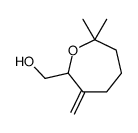 (7,7-dimethyl-3-methylideneoxepan-2-yl)methanol Structure