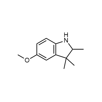 5-甲氧基-2,3,3-三甲基吲哚啉结构式