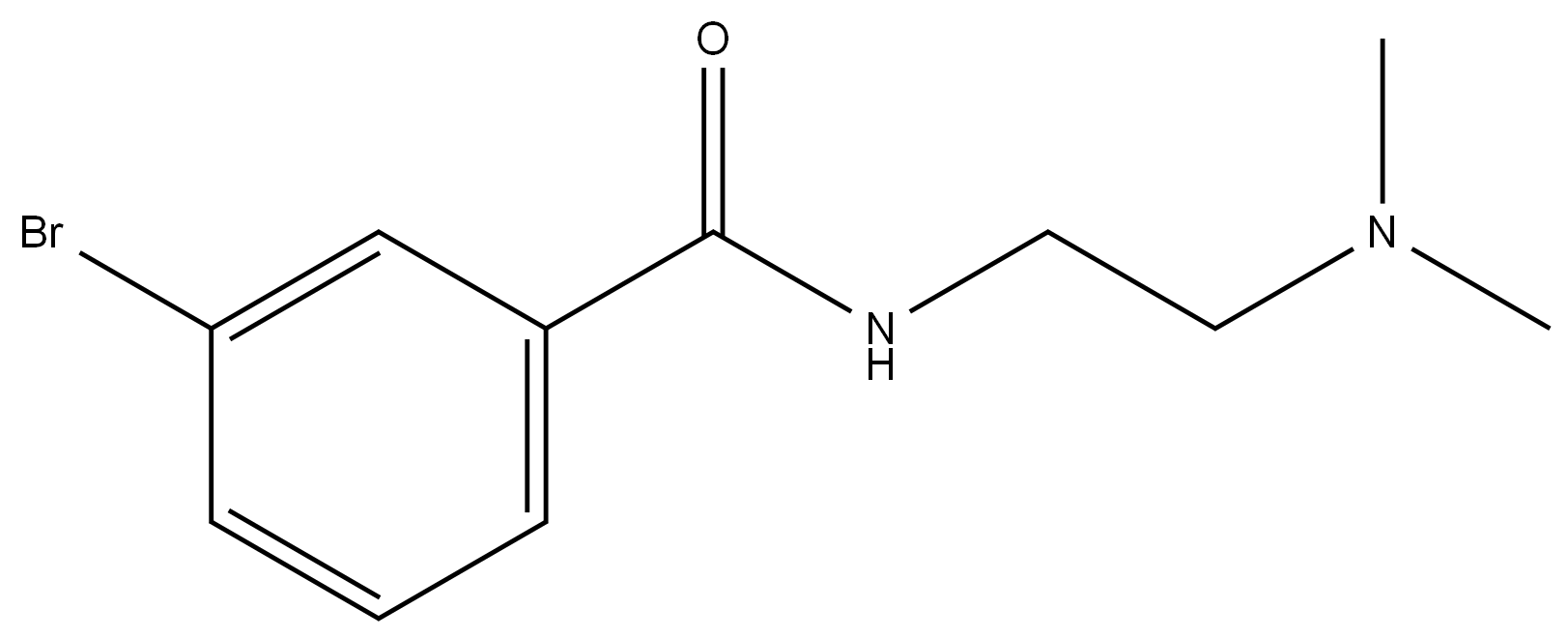 3-bromo-N-[2-(dimethylamino)ethyl]benzamide结构式