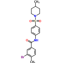 3-Bromo-4-methyl-N-{4-[(4-methyl-1-piperidinyl)sulfonyl]phenyl}benzamide Structure