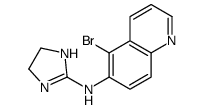 5-bromo-N-(4,5-dihydro-1H-imidazol-2-yl)quinolin-6-amine结构式