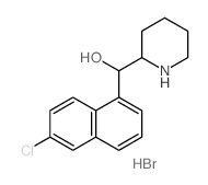 2-Piperidinemethanol, a-(6-chloro-1-naphthalenyl)-,hydrobromide (1:1) Structure