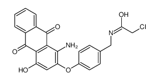 N-[[4-[(1-amino-9,10-dihydro-4-hydroxy-9,10-dioxo-2-anthryl)oxy]phenyl]methyl]-2-chloroacetamide structure