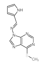 6-methylsulfanyl-N-(pyrrol-2-ylidenemethyl)purin-9-amine Structure