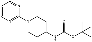 N-BOC-1-(2-嘧啶基)哌啶-4-胺结构式