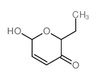 2-ethyl-6-hydroxy-6H-pyran-3-one structure