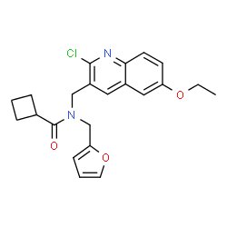 Cyclobutanecarboxamide, N-[(2-chloro-6-ethoxy-3-quinolinyl)methyl]-N-(2-furanylmethyl)- (9CI)结构式