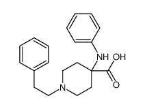 4-anilino-1-(2-phenylethyl)piperidine-4-carboxylic acid结构式