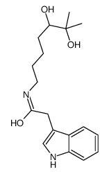 N-(5,6-dihydroxy-6-methylheptyl)-2-(1H-indol-3-yl)acetamide结构式