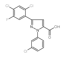 3-(2,4-dichloro-5-fluorophenyl)-1-(3-chlorophenyl)-1h-pyrazole-5-carboxylic acid结构式