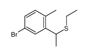 4-bromo-2-(1-ethylsulfanylethyl)-1-methylbenzene结构式