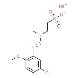 sodium 2-[3-(5-chloro-2-methoxyphenyl)-1-methyltriazen-2-yl]ethanesulphonate结构式