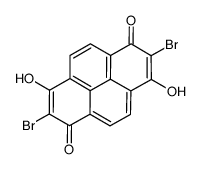 2,7-dibromo-3,6-dihydroxypyrene-1,8-dione Structure