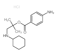 2-Propanol,1-(cyclohexylamino)-2-methyl-, 2-(4-aminobenzoate), hydrochloride (1:1) structure