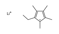 lithium,5-ethyl-1,2,3,4-tetramethylcyclopenta-1,3-diene结构式