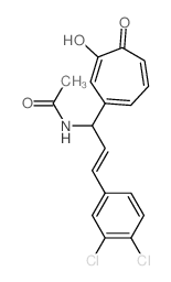 Acetamide,N-[3-(3,4-dichlorophenyl)-1-(6-hydroxy-5-oxo-1,3,6-cycloheptatrien-1-yl)-2-propen-1-yl]-结构式