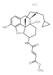 β-Funaltrexamine hydrochloride,(E)-4-[[5α,6β)-17-Cyclopropylmethyl)-4,5-epoxy-3,14-dihydroxymorphinan-6-yl]amino]-4-oxo-2-butenoicacidmethylesterhydrochloride Structure