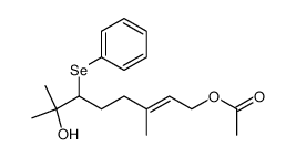 trans-7-acetoxy-1,1,5-trimethyl-2-phenylselenyloct-5-en-1-ol结构式