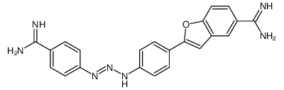 2-[4-[(4-carbamimidoylanilino)diazenyl]phenyl]-1-benzofuran-5-carboximidamide Structure