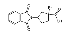 1-bromo-3-phthalimidocyclopentane-1-carboxylic acid Structure