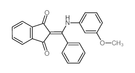 1H-Indene-1,3(2H)-dione,2-[[(3-methoxyphenyl)amino]phenylmethylene]-结构式