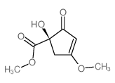 methyl (1R)-1-hydroxy-4-methoxy-2-oxo-cyclopent-3-ene-1-carboxylate结构式