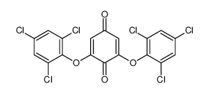 2,6-bis(2,4,6-trichlorophenoxy)cyclohexa-2,5-diene-1,4-dione结构式