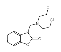 3-[bis(2-chloroethyl)aminomethyl]benzooxazol-2-one Structure