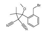 2-(o-bromomethylphenyl)-2-methoxy-3,3-dimethyl-1,1-cyclopropanedicarbonitrile结构式