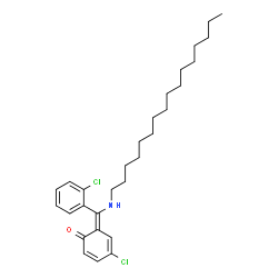 4-Chloro-2-((2-chlorophenyl)(hexadecylimino)methyl)phenol Structure