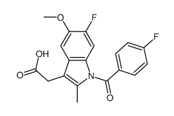 [1-(4-fluorobenzoyl)-5-methoxy-6-fluoro-2-methyl-1H-indol-3-yl]acetic acid Structure