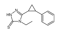 4-ETHYL-5-(2-PHENYL-CYCLOPROPYL)-4 H-[1,2,4]TRIAZOLE-3-THIOL结构式